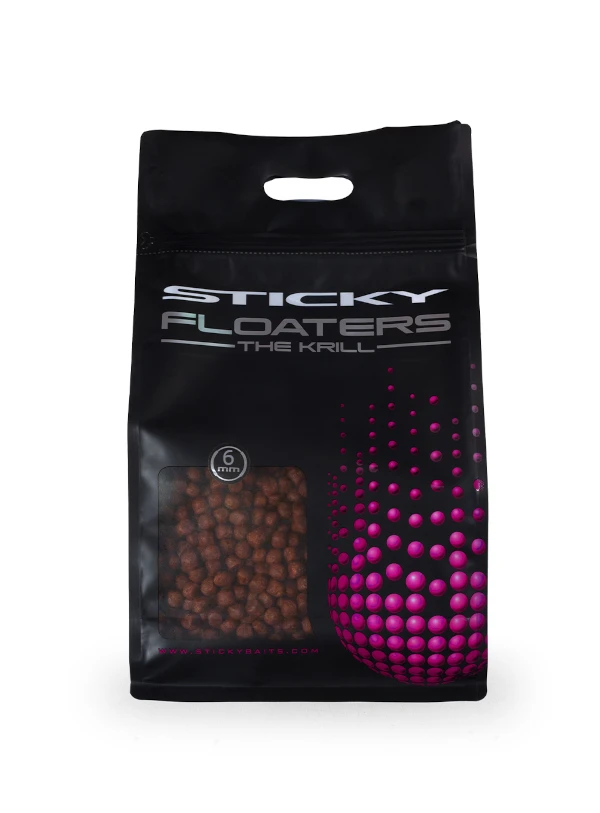 Sticky Baits Floaters - The Krill 6mm 3kg Bag 3 Sticky Baits Floaters - The Krill 6mm 3kg Bag