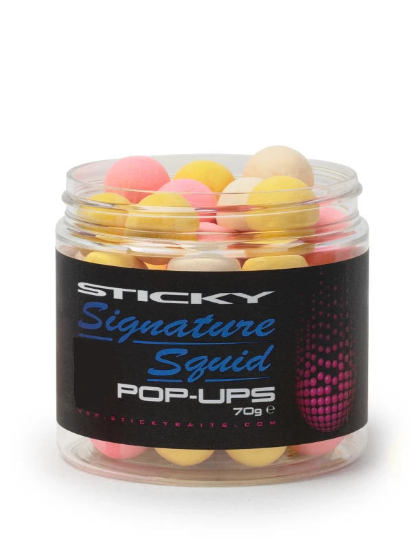 Sticky Baits Signature Squid Pop-Ups 12mm 70gr Pot 3 Sticky Baits Signature Squid Pop-Ups 12mm 70gr Pot