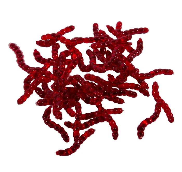 Ultimate Baits Bloodworms Transparant Red Imitatie Aas (50pcs) 3 Ultimate Baits Bloodworms Transparant Red Imitatie Aas (50pcs)
