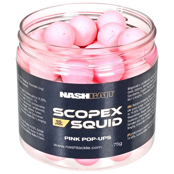 NASH Scopex Squid Pop Ups Pink 3 NASH Scopex Squid Pop Ups Pink